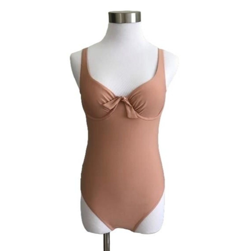 NEW JCrew $118 Underwire Scoopback One-Piece Swimsuit Size 0 Bronzed Clay H8968